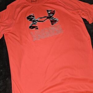 Under Armour Coral Short-Sleeve Tee with Camo Logo